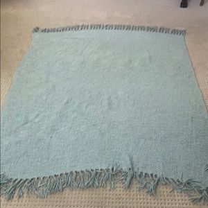 Large 50” x 60” blue throw